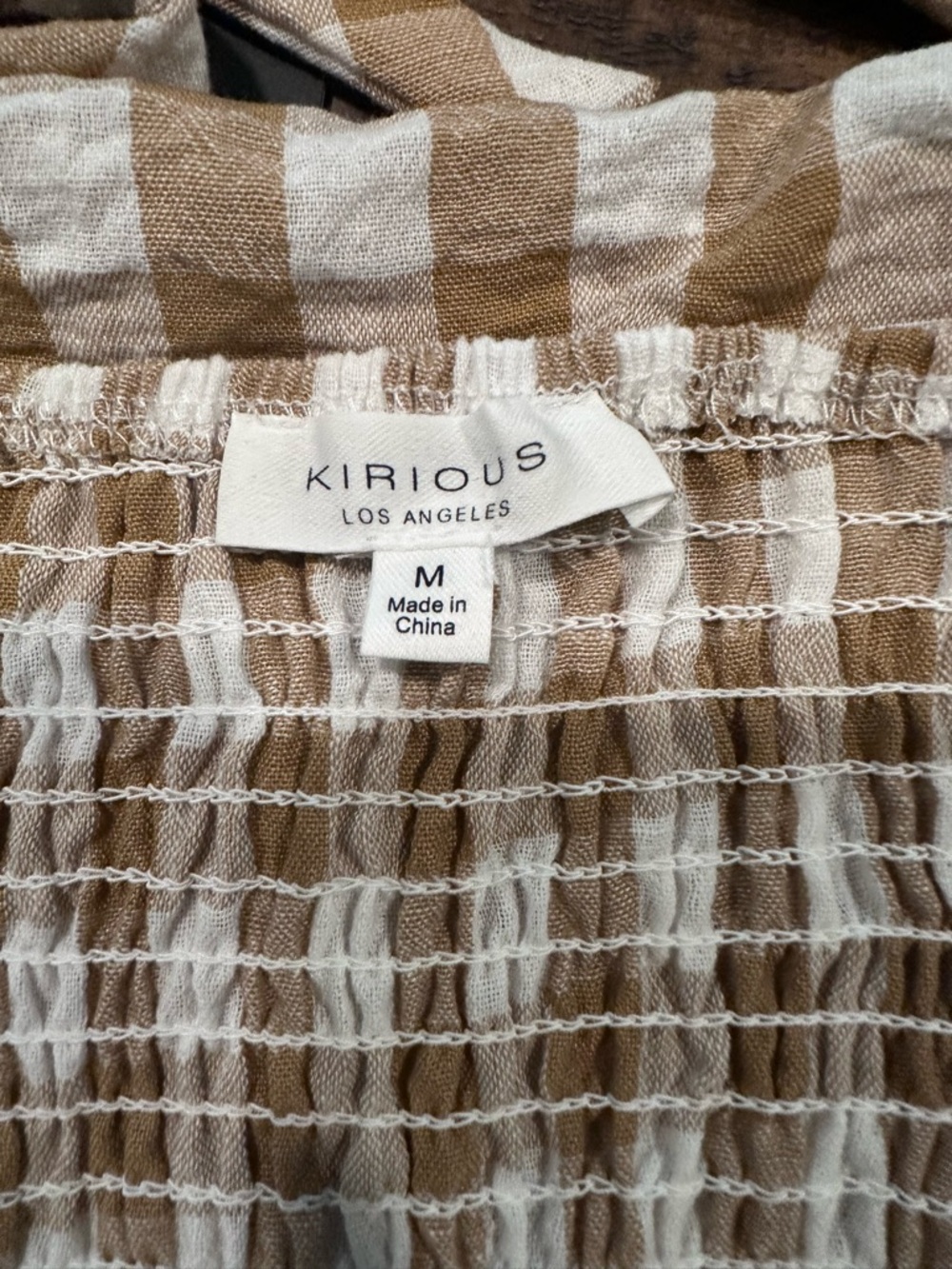 NWOT Gingham Halter Camisole in Mustard and White - Picture 4 of 7